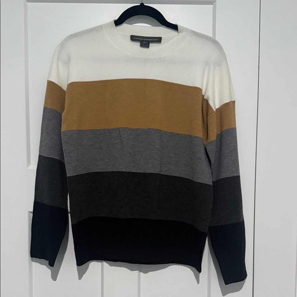 French Connection Multicolor Striped Crewneck Sweater